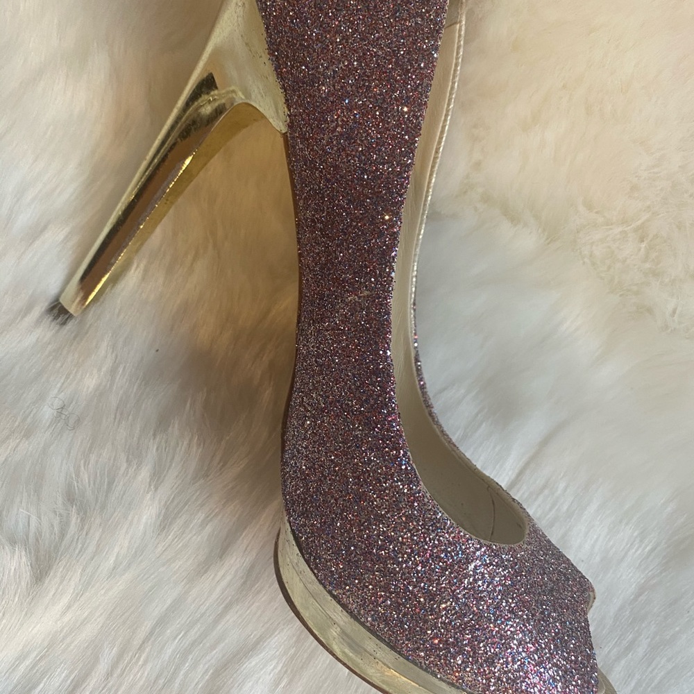 Bcbg maxazria customized  glitter prom shoes - Picture 6 of 8